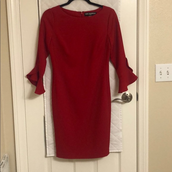 Red Karl Lagerfeld Dress - Picture 1 of 2